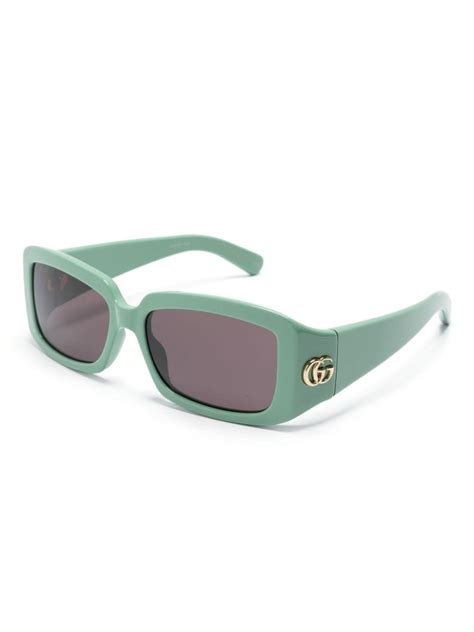 Gucci GG Plastic Rectangle Sunglasses 